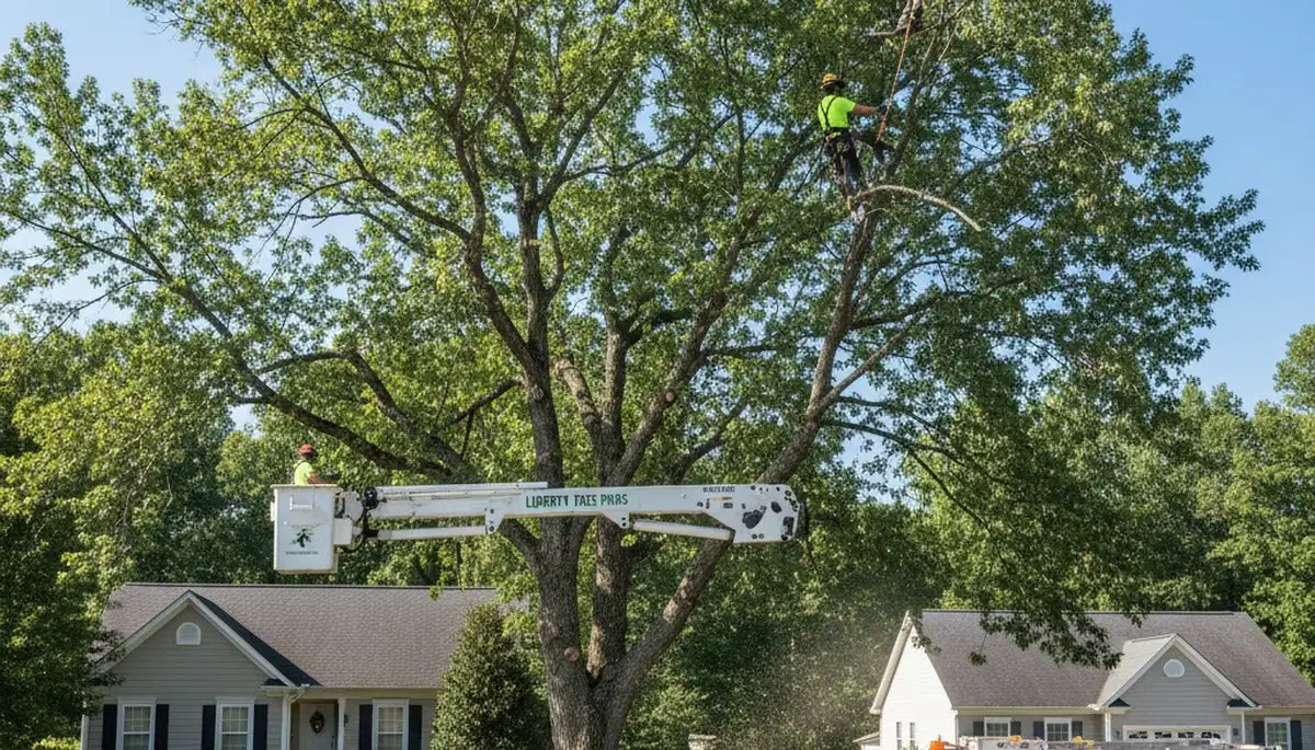 Professional tree removal service in Burlington, NC clearing hazardous trees safely