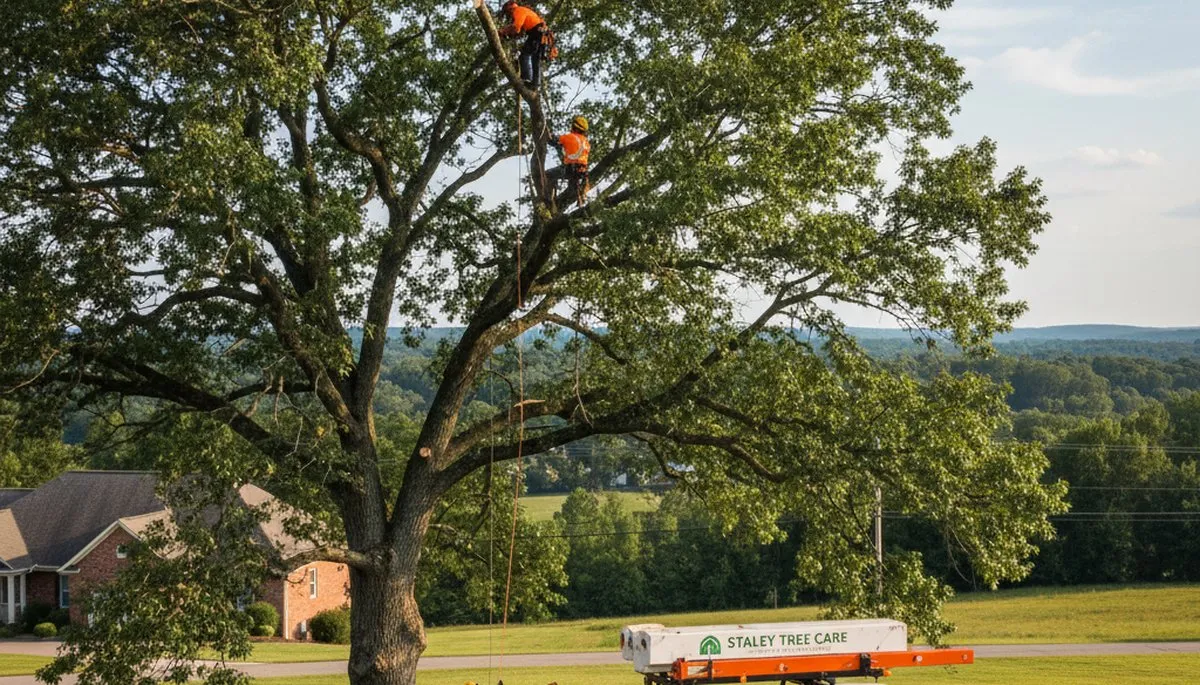 Professional tree removal service in Burlington NC safely clearing trees for property maintenance